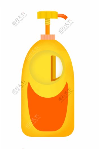 橘黄色的瓶子插画