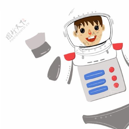 宇航员插画图案男孩