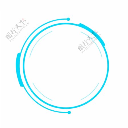 科技感商务圆形简约线框