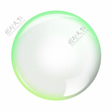 圆形绿色泡泡插画