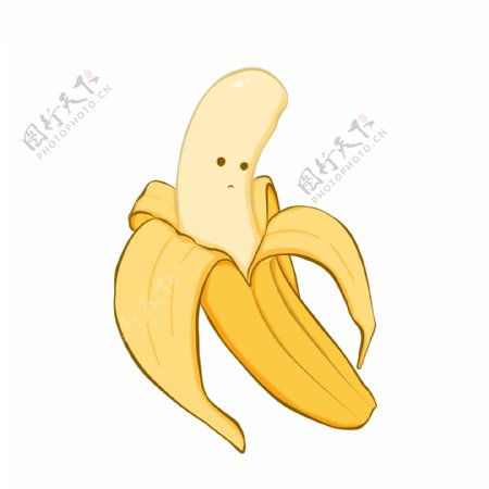 风格手绘水果香蕉