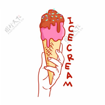 巧克力冰淇淋png免抠素材