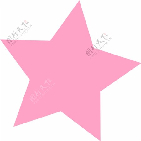 粉色创意可爱五角星元素