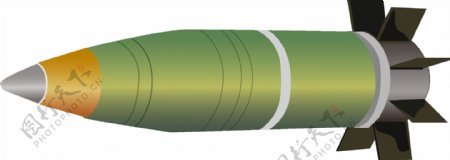 军事火箭卡通插画