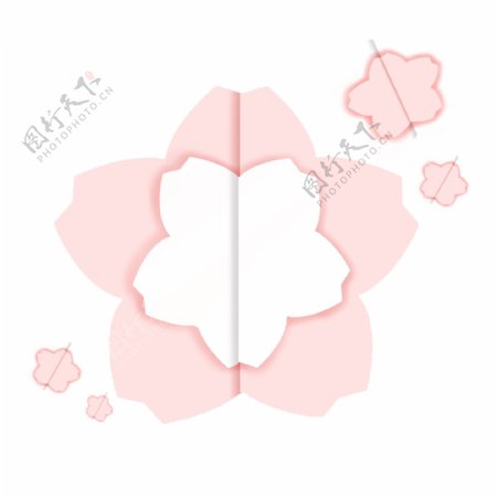 粉色装饰品樱花插画