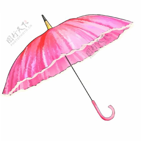 遮阳伞雨伞粉色淑女蕾丝PNG