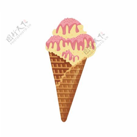 矢量卡通可爱冰淇淋元素