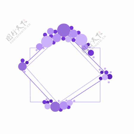 紫色气球边框矢量装饰素材