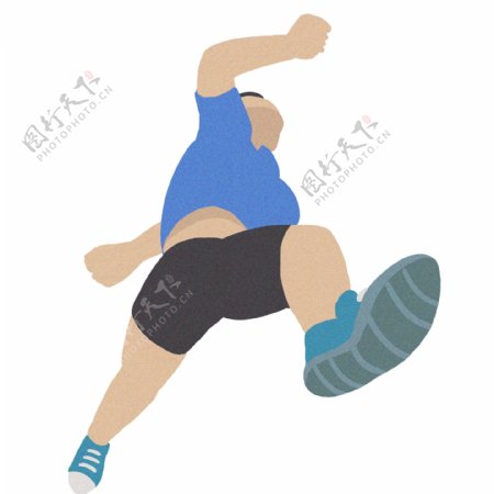 跑步运动员人物插画