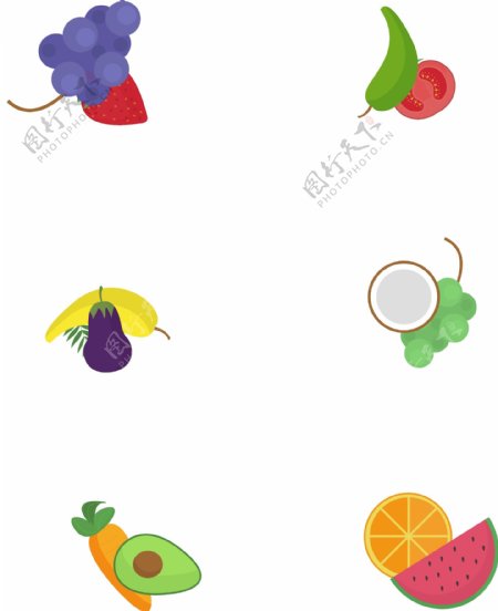 水果简约装饰图案