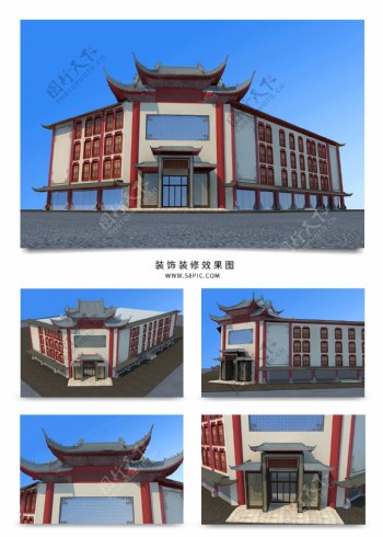屋檐式中国风建筑