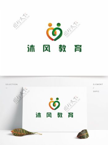 沐风教育logo设计