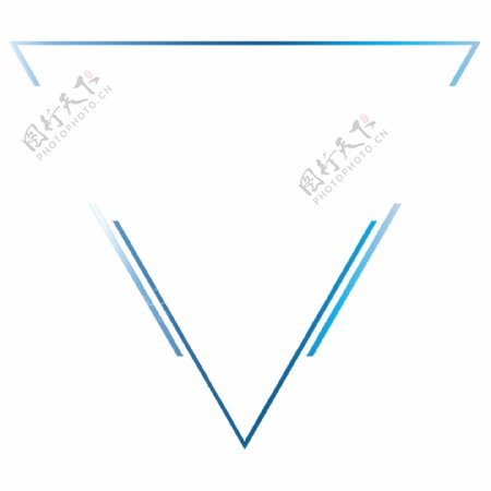 创意蓝色三角形素材