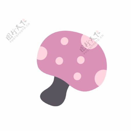蘑菇矢量粉色元素