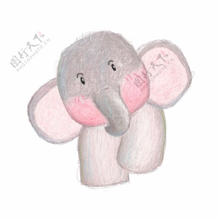 可爱小象动物卡通透明素材