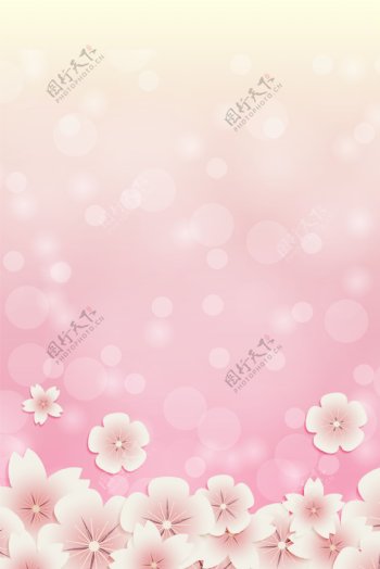 樱花甜蜜粉色背景