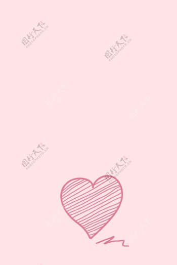 粉色手绘爱心520表白背景