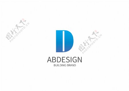 logo设计蓝色科技互联网D字母