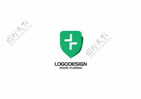 盾牌卫生医药logo设计