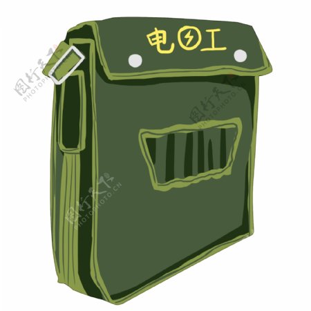 绿色工具包电工背包