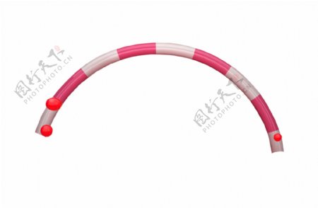 白色粉色相间的弯管
