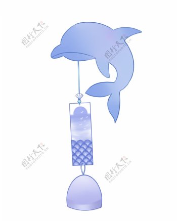 蓝色海豚风铃
