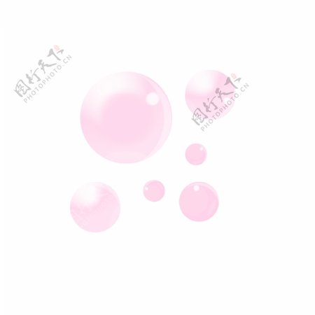 粉色的漂亮气泡插画