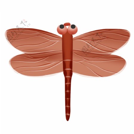 卡通蜻蜓风筝插画