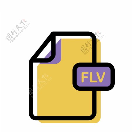 FLV格式图标免抠图