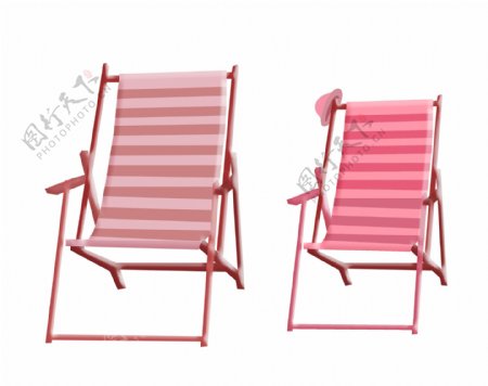 粉色夏季躺椅