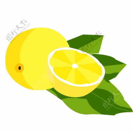 新鲜黄色柠檬
