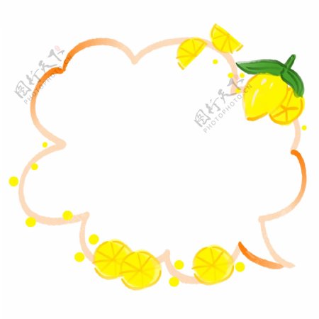 黄色芒果装饰边框