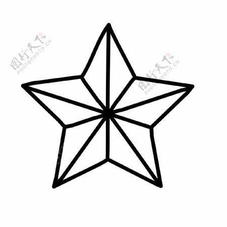 扁平化五角星