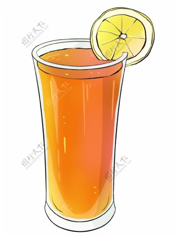 液体柠檬橙汁装饰