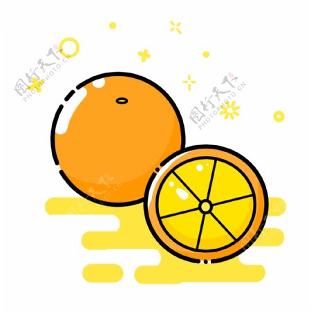 黄色夏季橙子