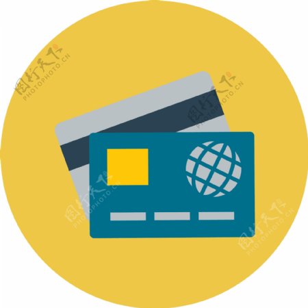 扁平银行卡app图标