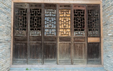 中国元素复古木质门
