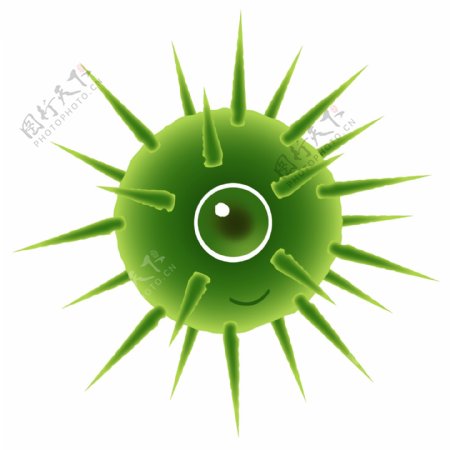 卡通刺猬细菌病毒
