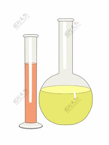 化学玻璃器皿和液体