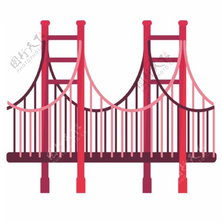 日本金门大桥插画