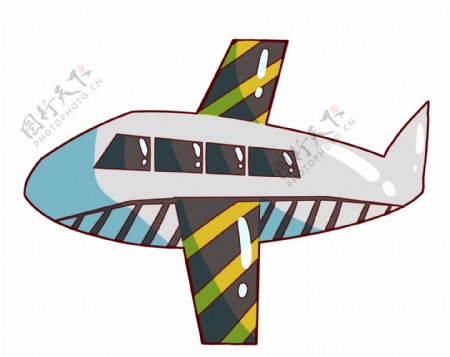 航空飞机装饰插画
