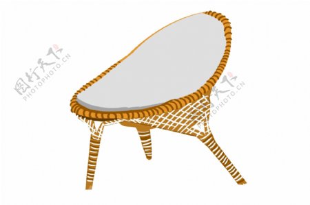 黄色的椅子装饰插画
