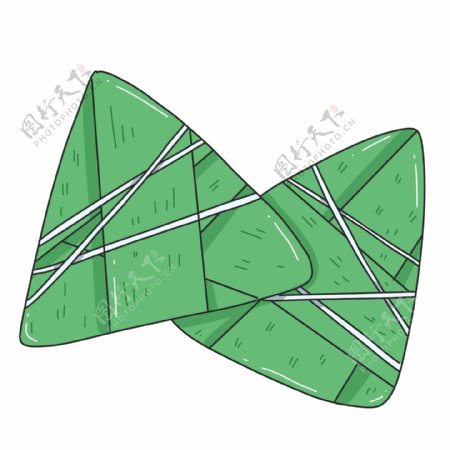 绿色的粽子装饰插画