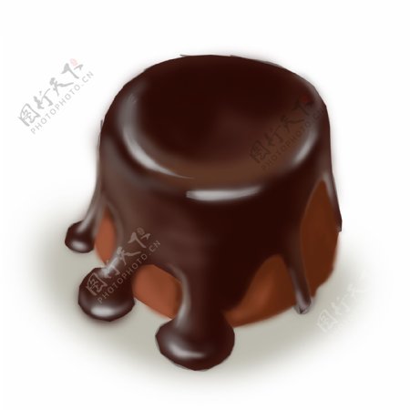 巧克力美味果冻插画