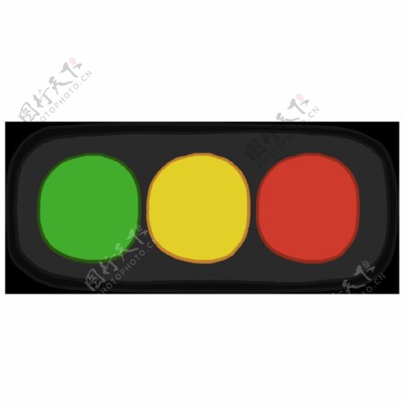 信号灯十字路口红绿灯
