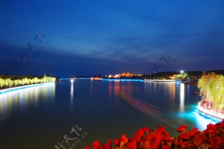 同州湖夜景