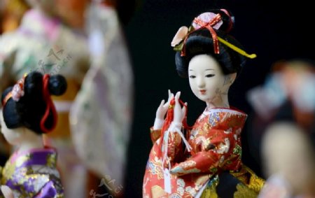 3D日本和服娃娃
