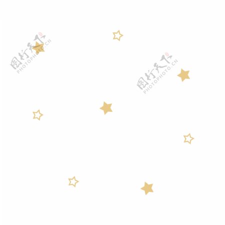 金黄色线条星星