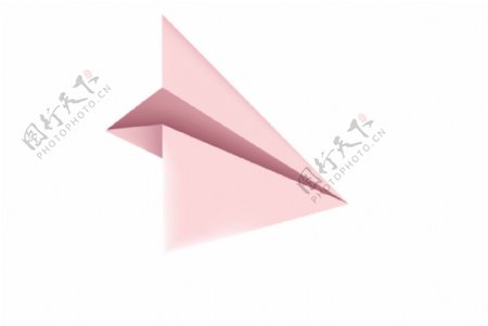 粉色纸飞机折纸