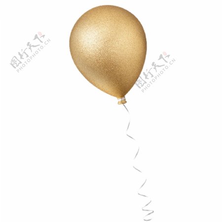 金色创意圆弧气球漂浮元素